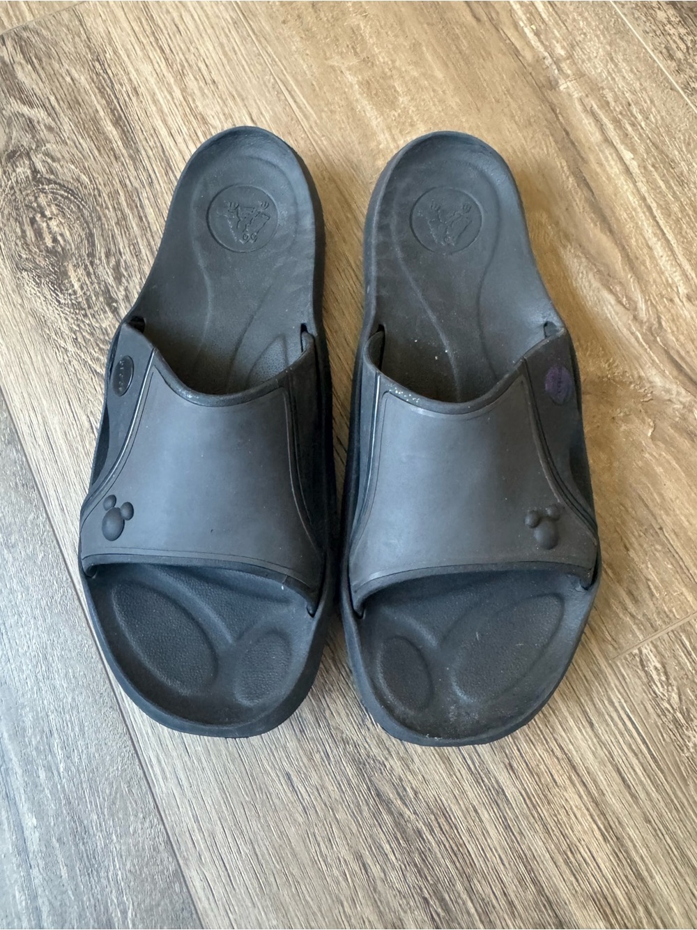 CROCS Men's Black Slide Sandals with Micky Mouse Ears